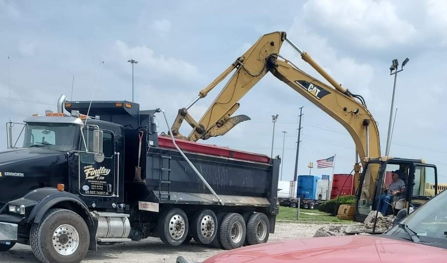 Denver Findley and Son truck performing excavation services